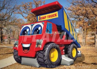 inflatable dump truck bounce house with slide